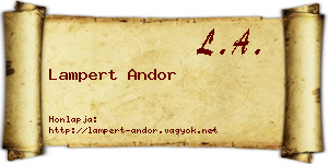 Lampert Andor névjegykártya