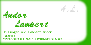 andor lampert business card